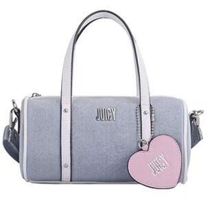 Juicy By Juicy Couture Mini Denim Barrel Satchel Bag NWT